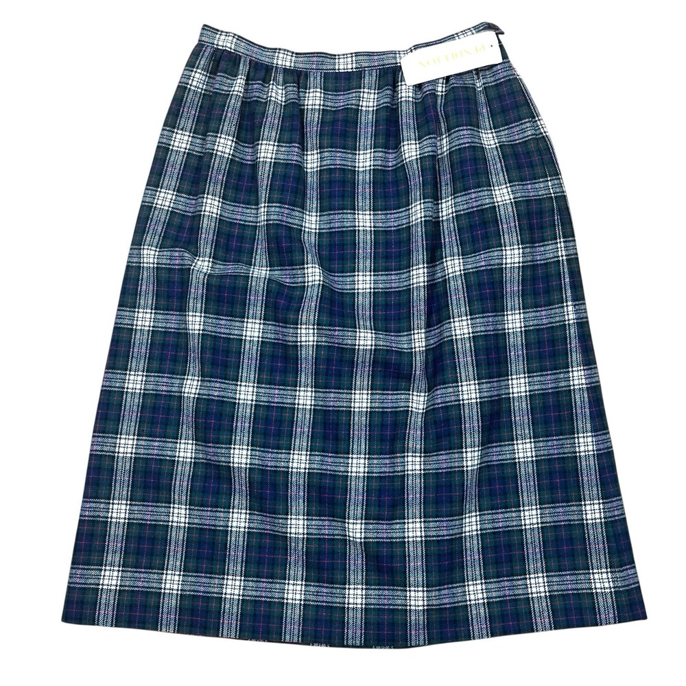 New Vintage Pendleton Murray Tartan 100% Wool Midi Skirt Sz 16 Lined